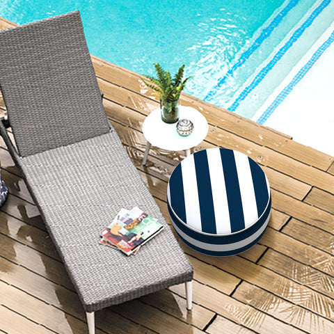 Inflatable Ottoman Cabana Navy LVTXIII Outdoor