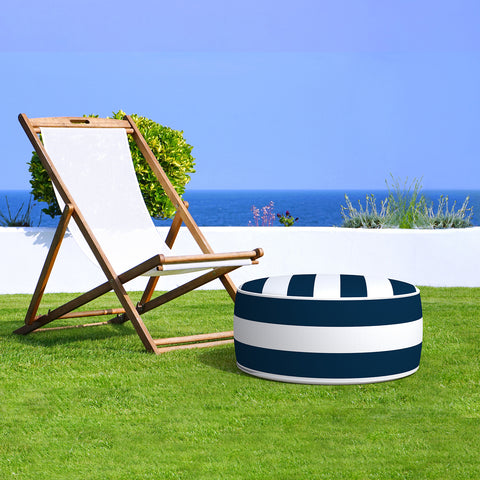 Inflatable Ottoman Cabana Navy LVTXIII Outdoor