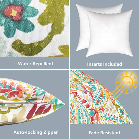 2 throw pillows fade resistant