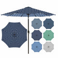 Patio Umbrella Geomentry Blue LVTXIII Outdoor