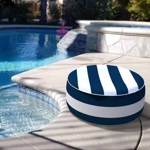 Inflatable Ottoman Cabana Navy LVTXIII Outdoor