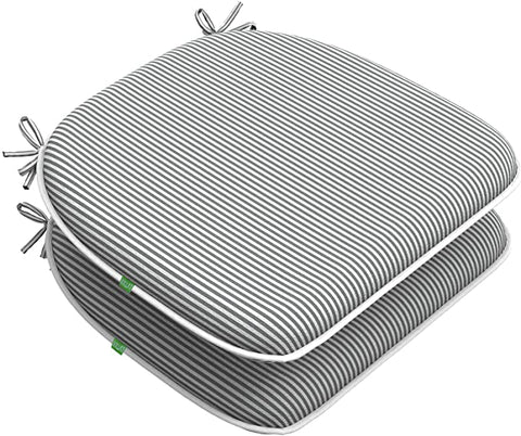 LVTXIII Outdoor Seat Cushions Patio Chair Pads 16"x17" Stripe Navy