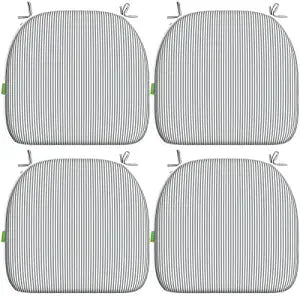 LVTXIII Outdoor Seat Cushions Patio Chair Pads 16"x17" Stripe Navy