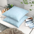 LVTXIII Outdoor Indoor Velvet Square Pillow Light Blue (Pack of 2)