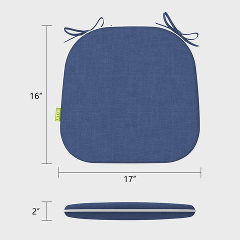 Blue patio chair pads 16x17