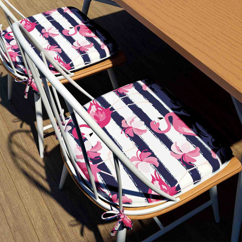 Flamingo Patio Chair Pads with chair