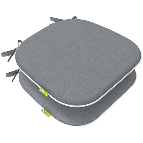 LVTXIII Outdoor Seat Cushions Patio Chair Pads 16"x17" Textured Grey