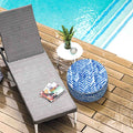 Inflatable Ottoman Blue Home-Blue Bricks in pool