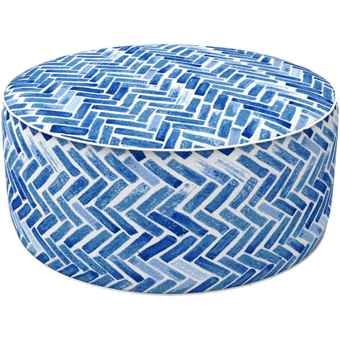 Inflatable Ottoman Blue Home-Blue Bricks