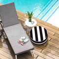 Inflatable Ottoman Cabana Black in pool