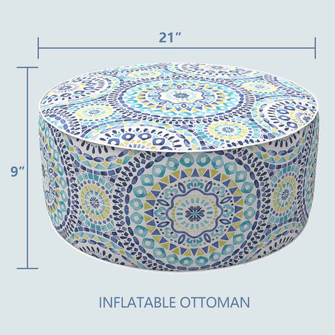 Inflatable Ottoman Delancey Lagoon size