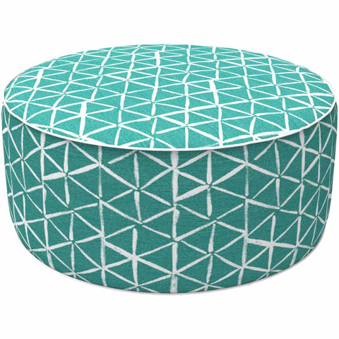 Inflatable Ottoman Geomentry Green