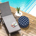  Inflatable Ottoman Geomentry Navy in pool