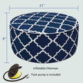  Inflatable Ottoman Geomentry Navy size
