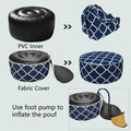  Inflatable Ottoman Geomentry Navy parts