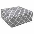 Square Inflatable Ottoman Geometry Grey LVTXIII Outdoor