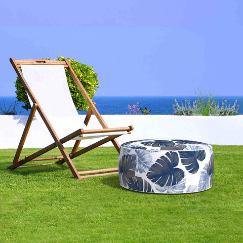 Inflatable Ottoman Home-Big Leaves in garden