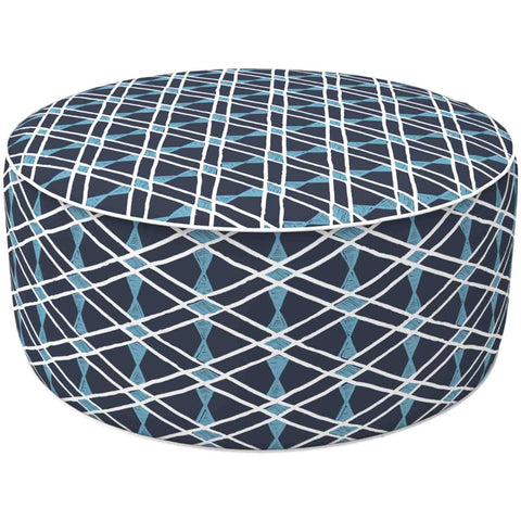 Inflatable Ottoman Navy Bownot