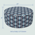 Inflatable Ottoman Navy Bownot size