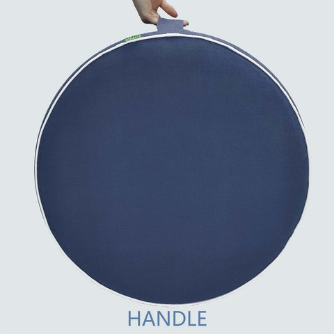 Inflatable Ottoman Navy Textured handle