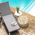 Inflatable Ottoman Paisley White Red in pool