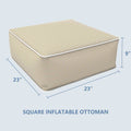 Inflatable Ottoman Strip Beige size