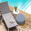 Inflatable Ottoman Stripe Navy in pool