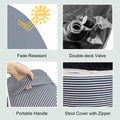 Inflatable Ottoman Stripe Navy parts