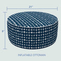 Inflatable Ottoman Tie-dye Navy Size