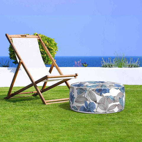 Inflatable Ottoman Clemens Noir Blue Garden