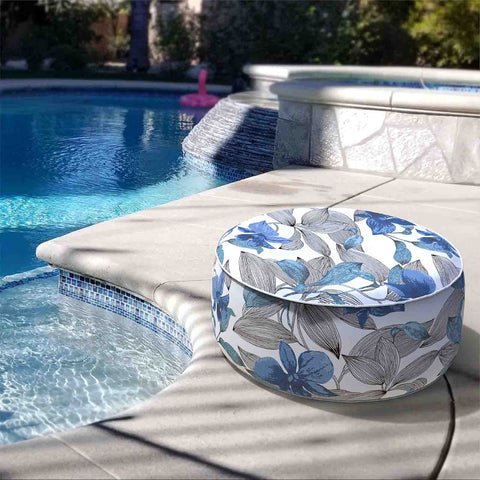 Inflatable Ottoman Clemens Noir Blue pool