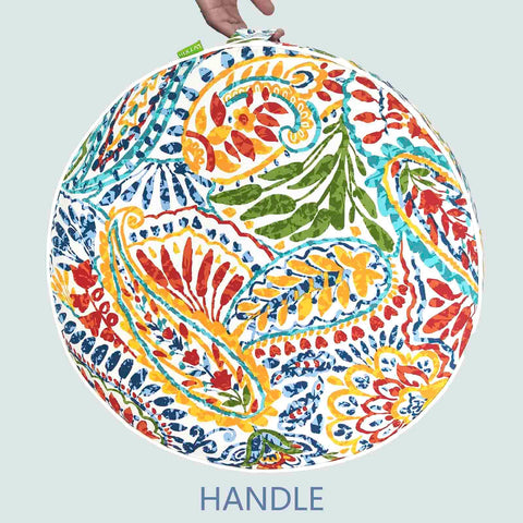 Inflatable Ottoman Paisley Ummi Multi handle