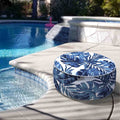 Inflatable Ottoman Palm Blue in pool