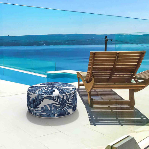 Inflatable Ottoman Palm Blue patio