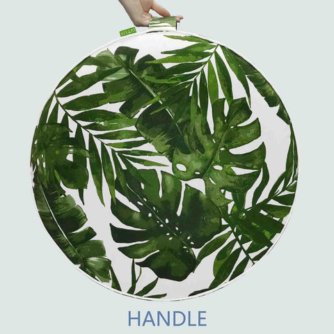 Inflatable Ottoman Palm Green handle