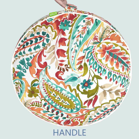 Inflatable Ottoman Warm Paisley handle