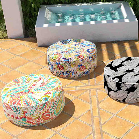 Inflatable Ottoman Warm Paisley with pump