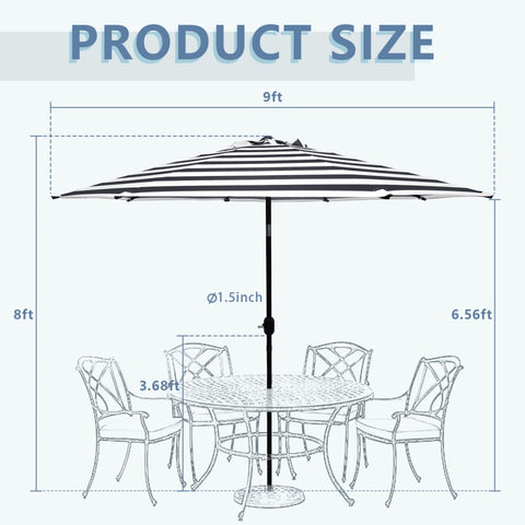 Umbrella for patio Cabana Black size