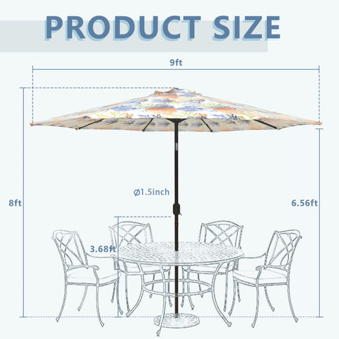 Umbrella for patio Coral Multi size