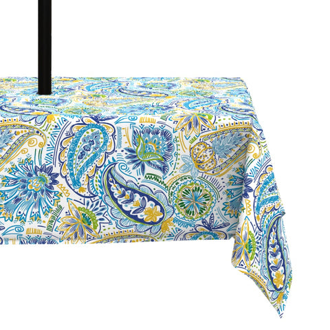 Rectangle Table Covers|LVTXIII Outdoor-Paisley-Blue