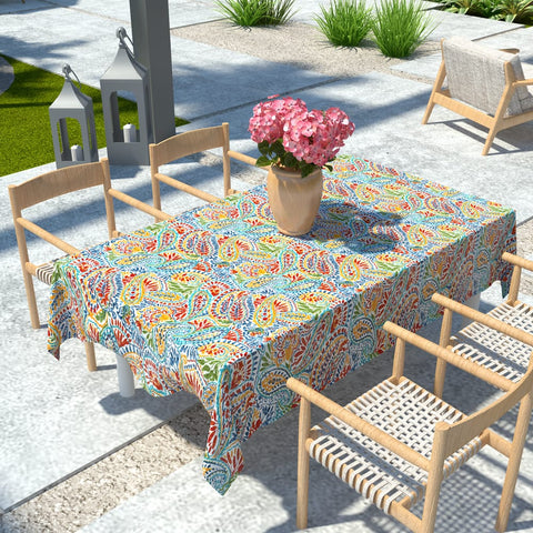 Rectangle Table Covers|LVTXIII Outdoor-tablecloth and flowers