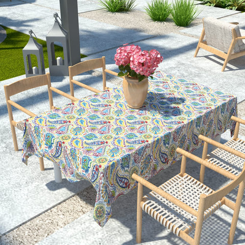 Rectangle Table Covers|LVTXIII Outdoor-tablecloth and flowers