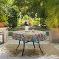 Round Table Covers|LVTXIII Outdoor-tablecloth and flowers