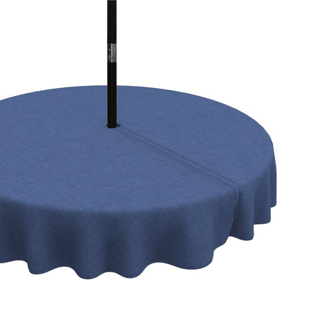 Round Table Covers|LVTXIII Outdoor-Navy-Textured
