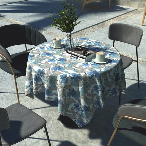Round Table Covers|LVTXIII Outdoor-tablecloth with coffee 