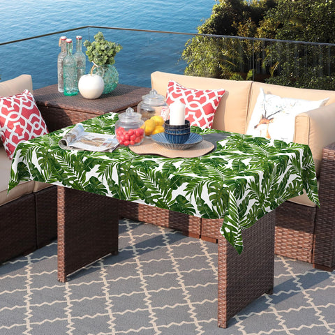 LVTXIII Outdoor/Indoor Rectangle Tablecloth 60" Palm Green
