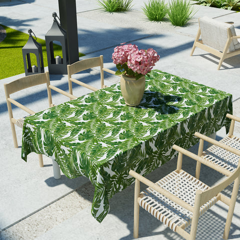 LVTXIII Outdoor/Indoor Rectangle Tablecloth 60" Palm Green