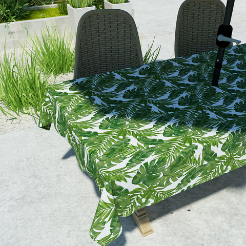 LVTXIII Outdoor/Indoor Rectangle Tablecloth 60" Palm Green