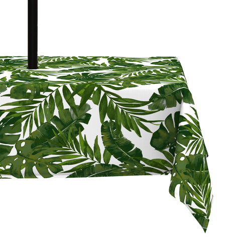 LVTXIII Outdoor/Indoor Rectangle Tablecloth 60" Palm Green