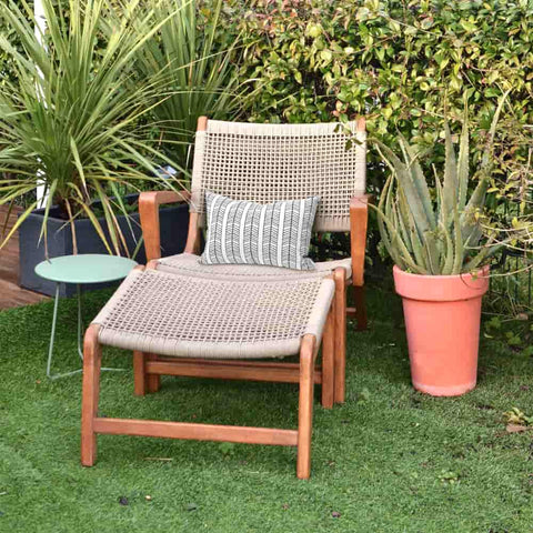 lumbar pillows outdoor on chair